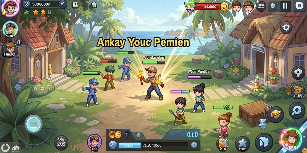 Momen seru saat berinteraksi dengan pemain lain.